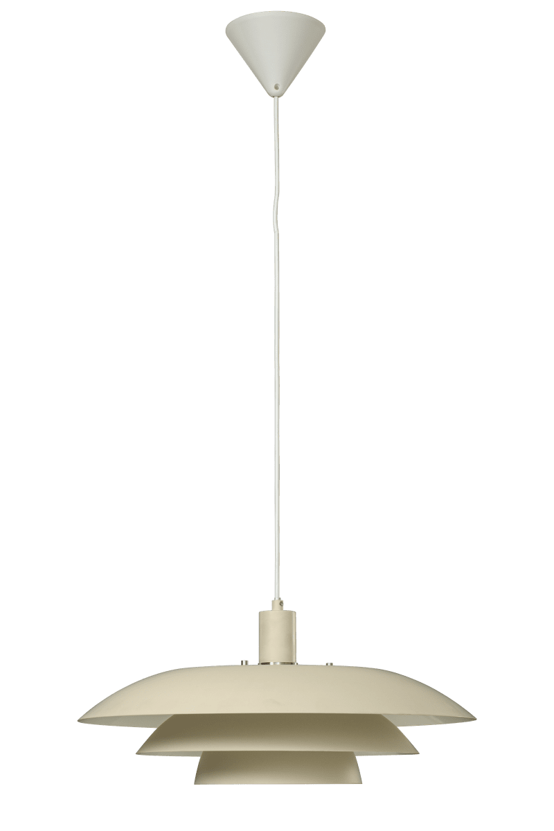 Epsilon 1 Ø45 Beige Lámpas de techo De Aneta Lighting - Lámpara de techo con gancho de suspensión fabricada en plástico blanco.