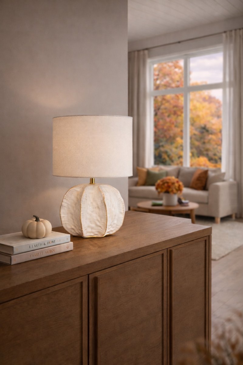 Sandy 37cm Blanco lámpara de mesa De Cottex - Sandy es una l&aacute;mpara de mesa decorativa con una base de cer&aacute;mica ligeramente curvada que le confiere un aspecto vibrante y org&aacute;nico.