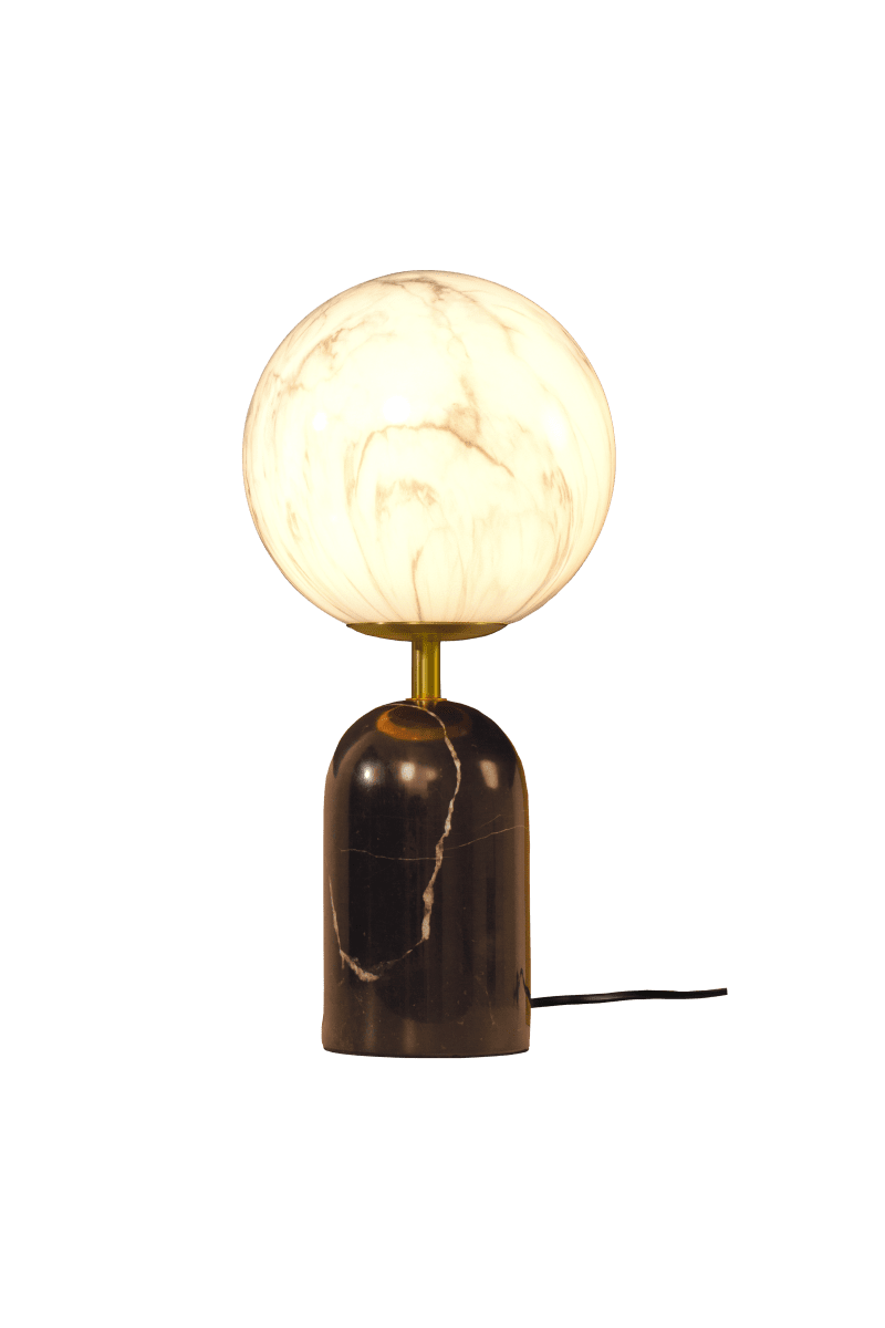 Pierre 30cm En blanco y negro lámpara de mesa De Aneta Lighting - Pierre encaja a la perfecci&oacute;n en una mesa auxiliar, un escritorio o junto a una ventana.