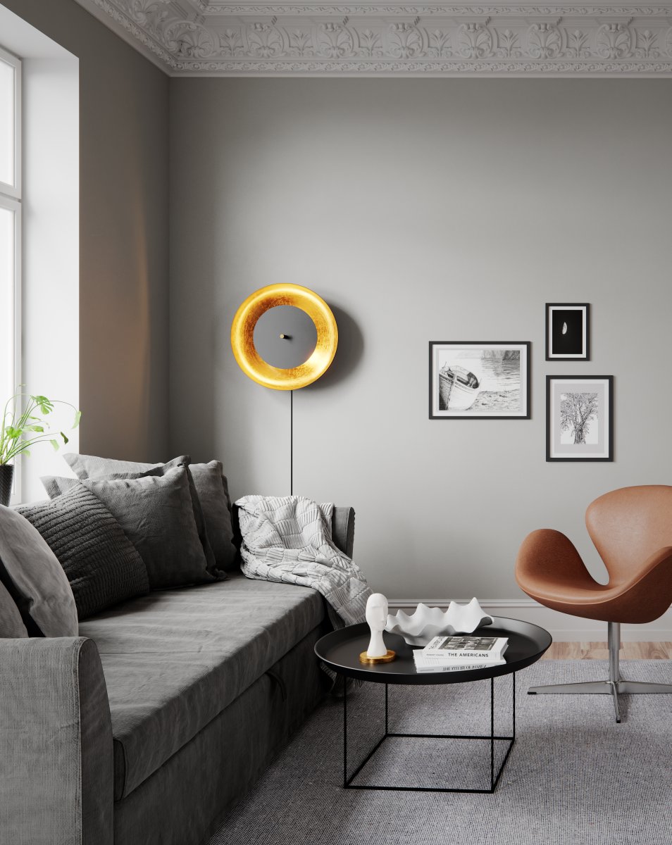 Shelby Ø50 Negro mate lámpara de pared De By Rydéns - La lámpara de pared Shelby combina a la perfección forma y función, proporcionando tanto una iluminación práctica como un llamativo detalle artístico que realzará verdaderamente su espacio vital.