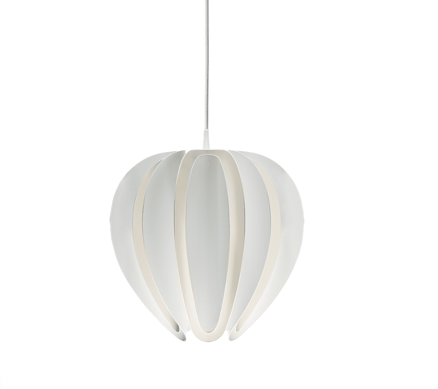 Tulip Ø40 Blanco mate Lámpas de techo De Belid - La lámpara de techo Tulip está formada por pantallas de metal cuidadosamente curvadas, dando como resultado una lámpara de techo hermosa y armoniosa.