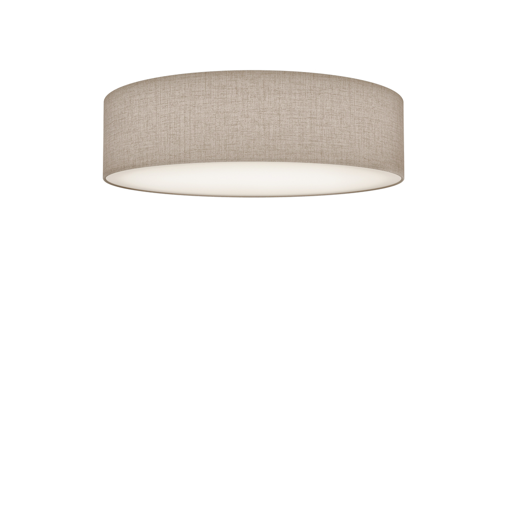 Imagen ampliada de Soft Ø44 Lino beige plafón De Belid - La pantalla de lino en tono beige natural armoniza a la perfecci&oacute;n con la base blanca, que garantiza una iluminaci&oacute;n uniforme y sin deslumbramientos.