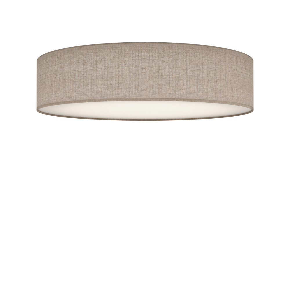 Imagen ampliada de Soft Ø60 Lino beige plafón De Belid - La pantalla de lino en tono beige natural armoniza a la perfecci&oacute;n con la base blanca, que garantiza una iluminaci&oacute;n uniforme y sin deslumbramientos.