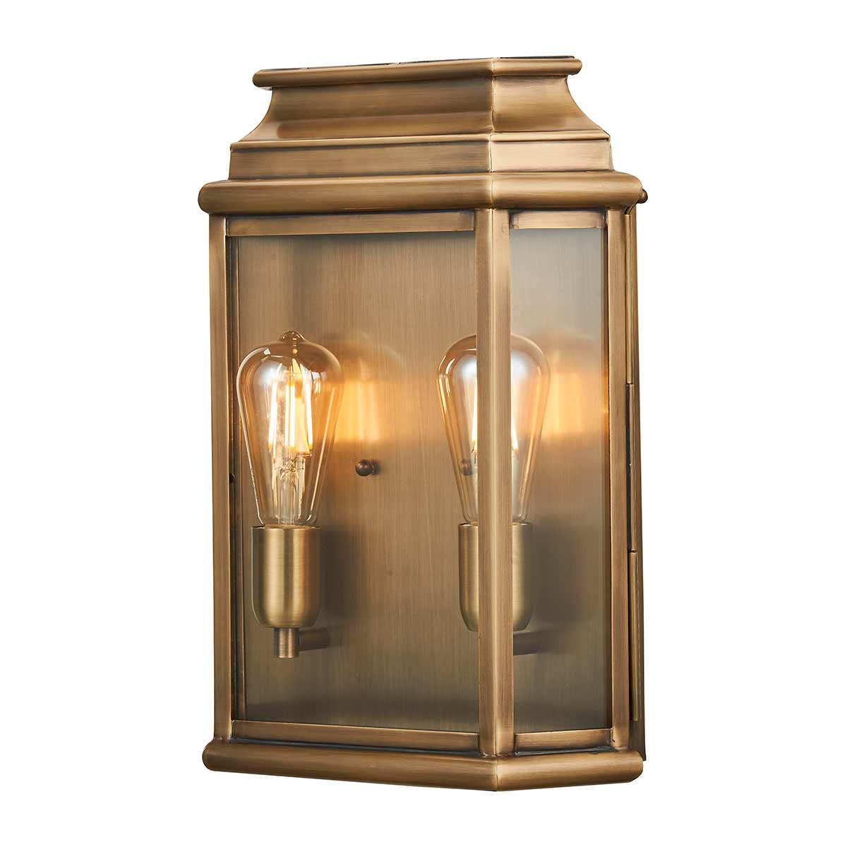 St Martins 42cm Latón antiguo lámpara de exterior De Elstead Lighting - Con un grado de protección IP44, la lámpara de techo dispone tanto de ventanas como de cristales, lo que la hace perfecta para fachadas, puertas y techos.