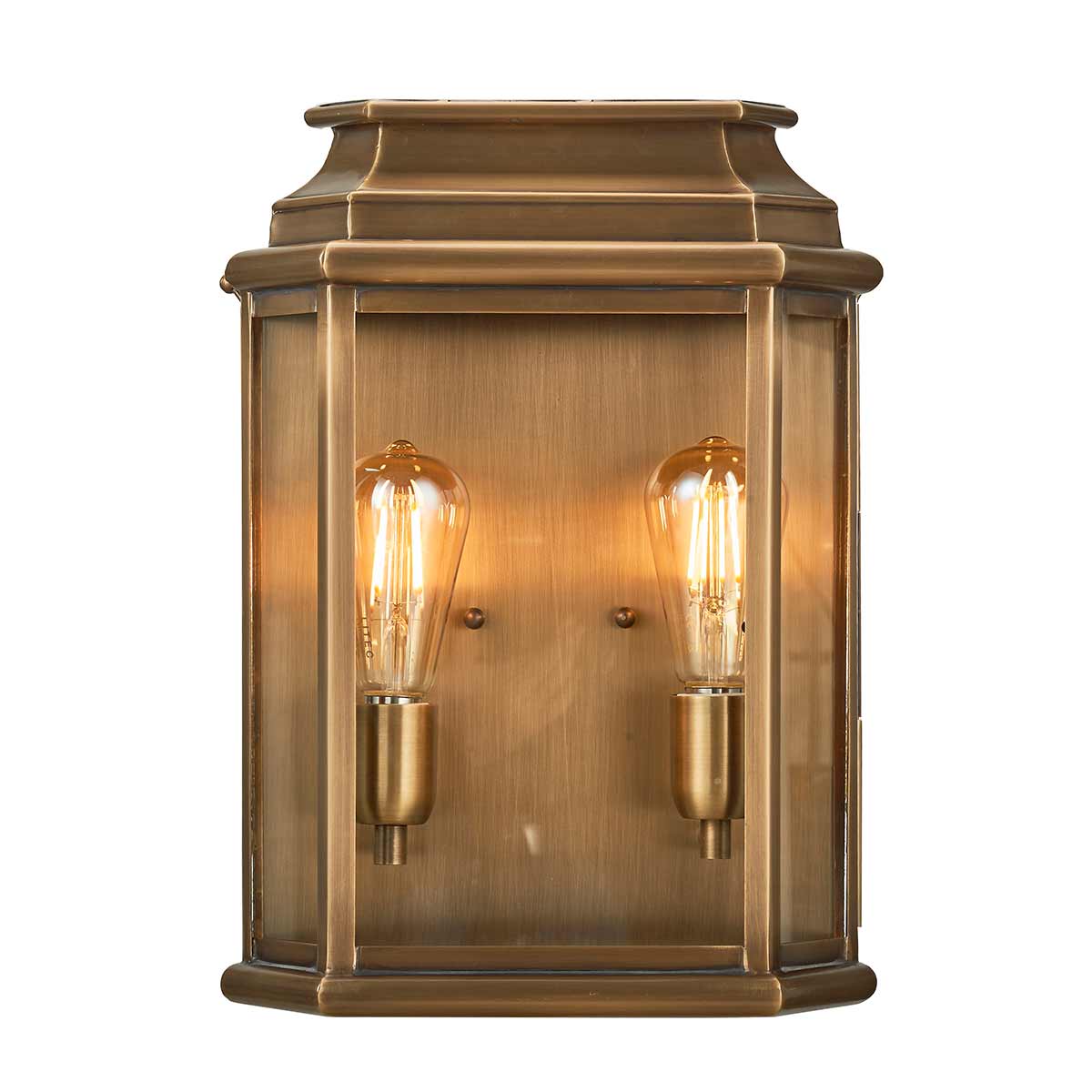 St Martins 42cm Latón antiguo lámpara de exterior De Elstead Lighting - Con un grado de protección IP44, la lámpara de techo dispone tanto de ventanas como de cristales, lo que la hace perfecta para fachadas, puertas y techos.