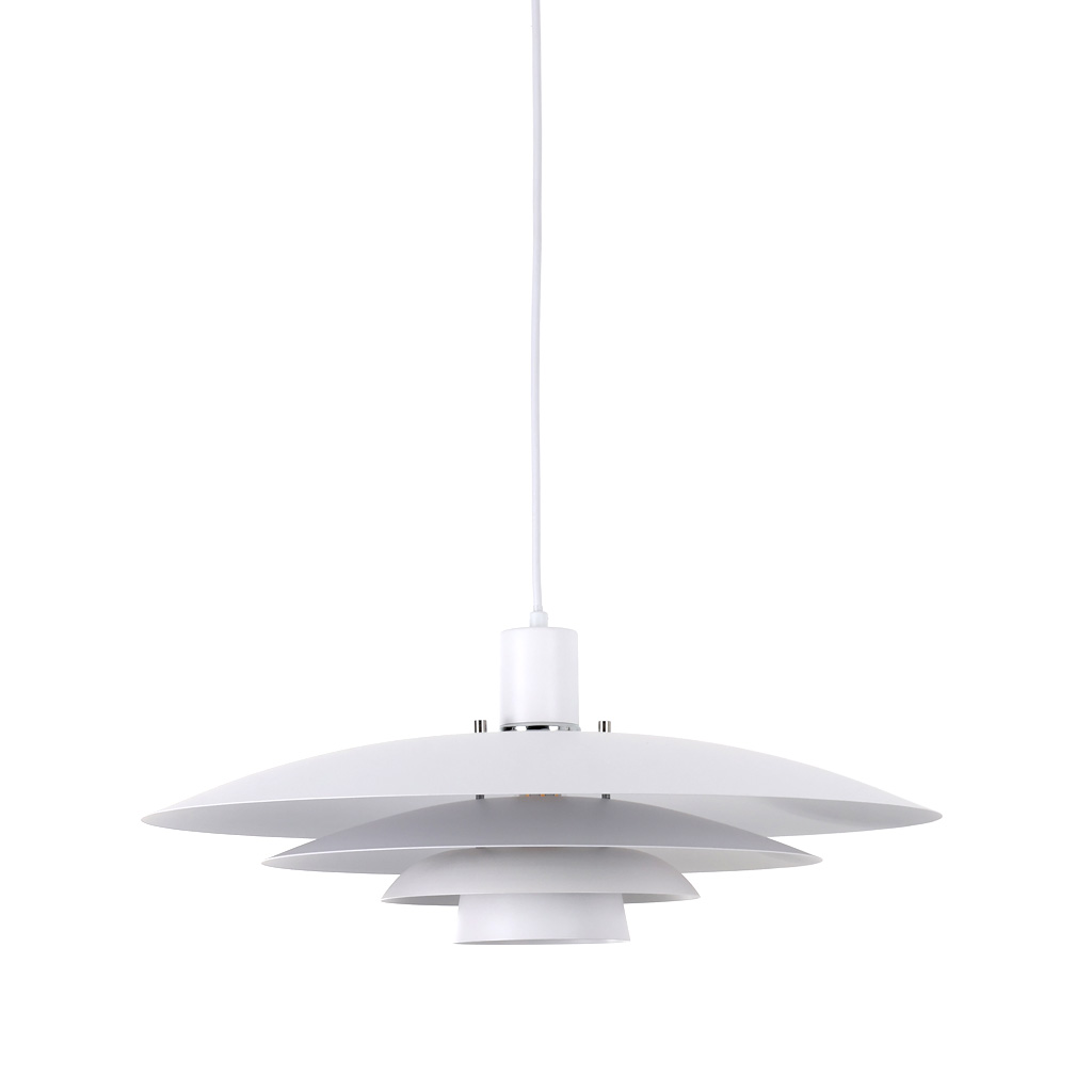 Stealth Ø50 Blanco Lámpas de techo De Nordic Lighting - La l&aacute;mpara incluye dos juegos de detalles (perillas y anillos en cromo y blanco) que le permiten elegir el estilo que desee y combinar el dise&ntilde;o con su decoraci&oacute;n.