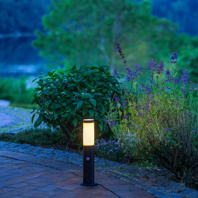 Dody 45cm Negro balizas De Brilliant - También puede personalizar el sensor según sus necesidades, incluyendo el tiempo que debe permanecer encendida al detectar movimiento y la distancia desde la que debe estar.