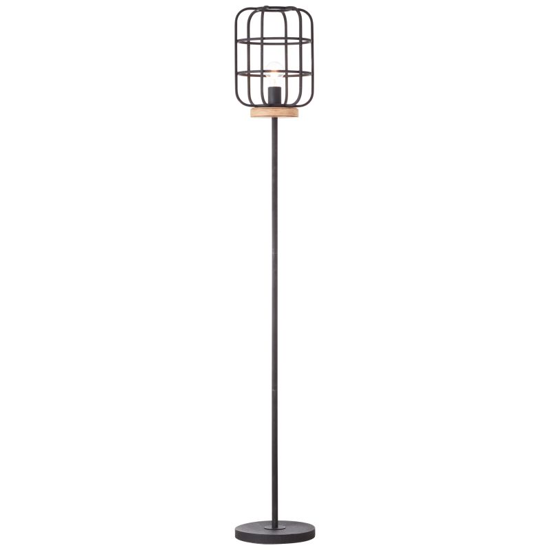 Gwen Negro lámpara de pie De Brilliant - La lámpara de pie Gwen es un verdadero punto de atracción y encaja a la perfección en el salón o el pasillo, creando una iluminación acogedora.
