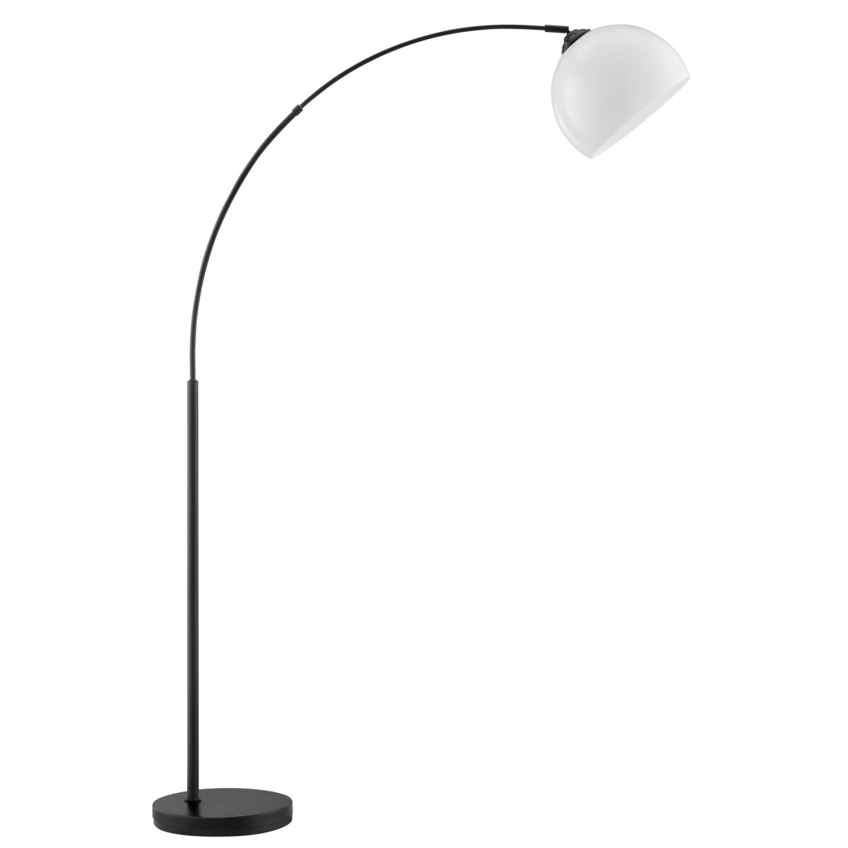 Vessa Negro lámpara de pie De Brilliant - La elegante l&aacute;mpara de pie Vessa, fabricada en metal negro con pantalla de pl&aacute;stico blanco, irradia una luz suave y elegante.