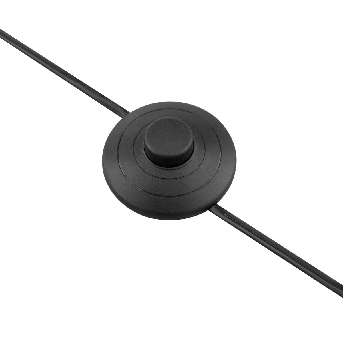 Vessa Negro lámpara de pie De Brilliant - La elegante l&aacute;mpara de pie Vessa, fabricada en metal negro con pantalla de pl&aacute;stico blanco, irradia una luz suave y elegante.