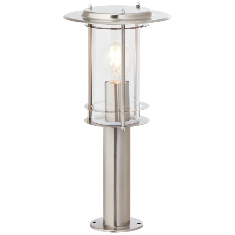 York 40cm Acero balizas De Brilliant - York es un bolardo metálico compacto con acabado de acero inoxidable que se adapta perfectamente a paredes, cercas pequeñas o patios.
