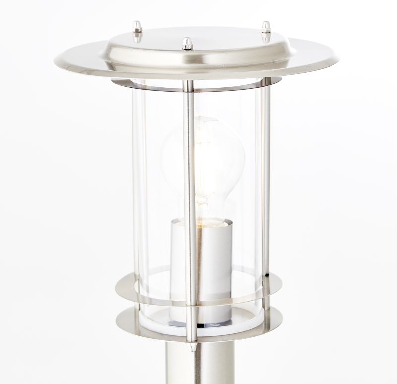 York 100cm Acero balizas De Brilliant - York es un bolardo metálico práctico y decorativo con acabado en acero inoxidable para iluminar caminos y parterres en el jardín.