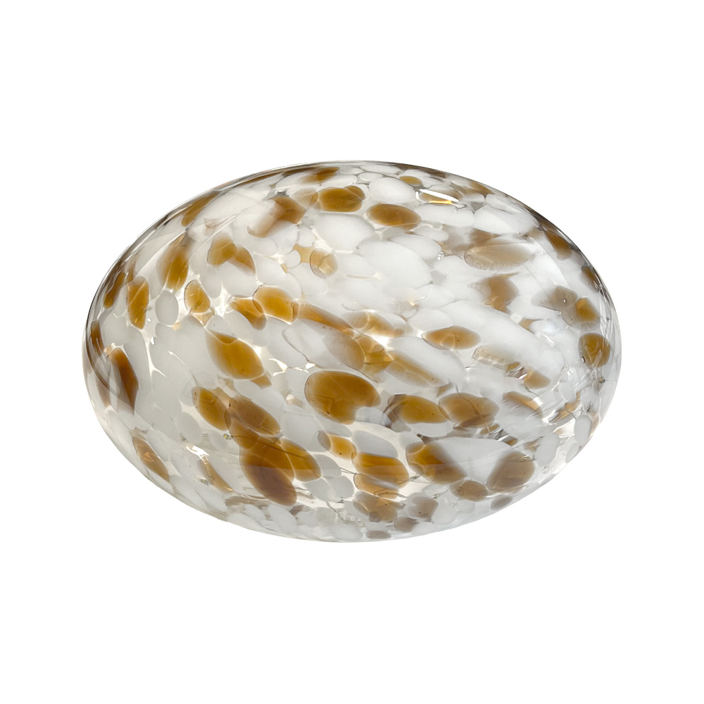 Sten 15cm Marrón/Blanco lámpara de mesa De Pixie Design - La l&aacute;mpara de piedra de Pixie Design tiene un hermoso dise&ntilde;o con una superficie jaspeada en marr&oacute;n y blanco.