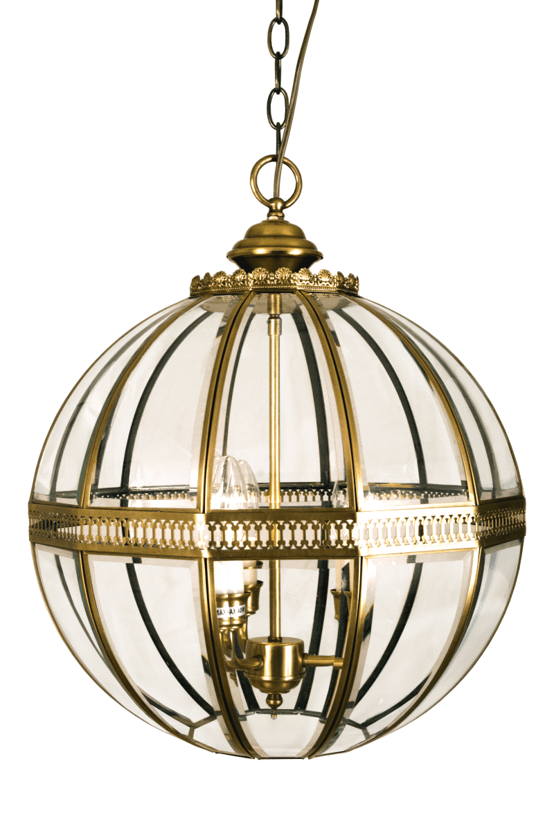 Tsar Ø40 Latón Lámpas de techo De Aneta Lighting - Cuelga de una cadena de latón.