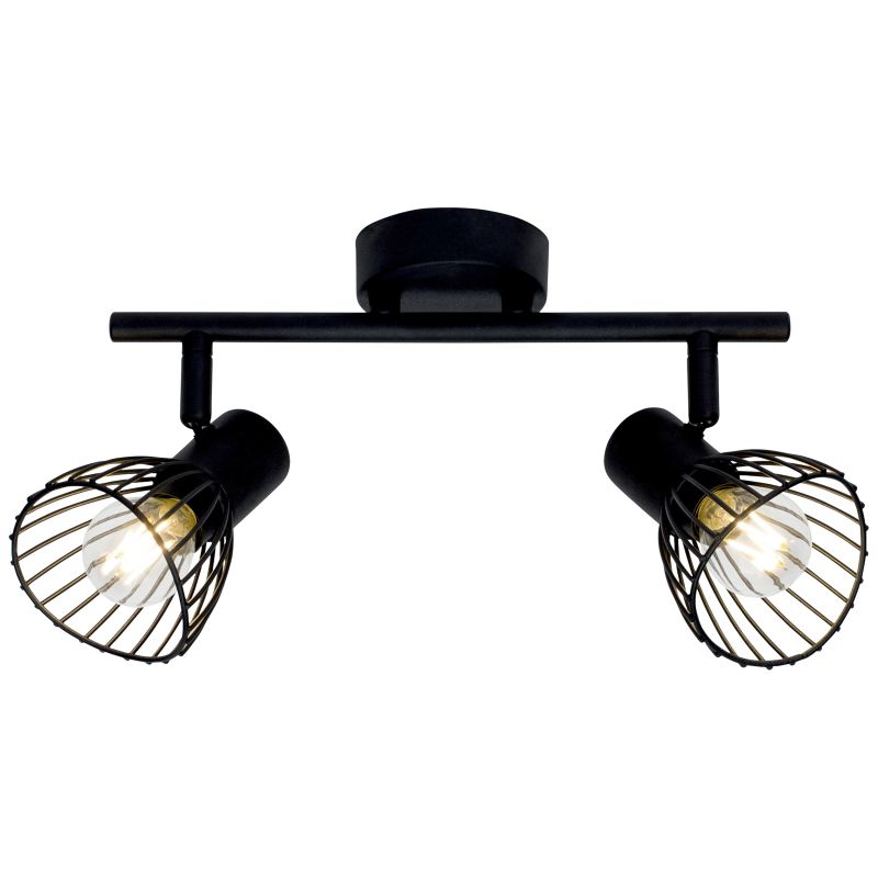 Elhi 2 Negro foco de techo De Brilliant - Se puede montar en el techo o en la pared.