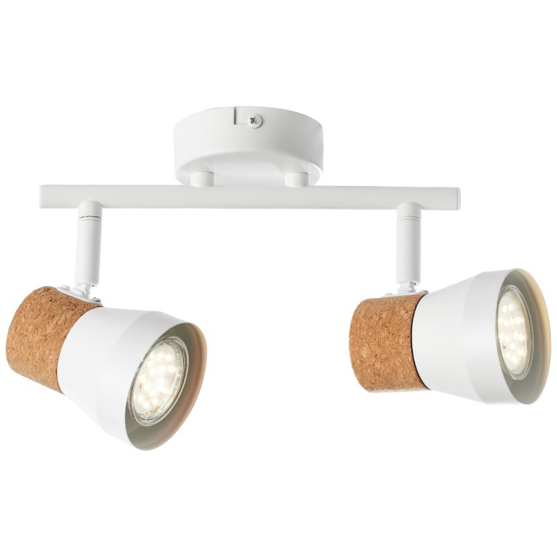 Moka 2 Blanco foco de techo De Brilliant - Sus cabezales ajustables te permiten dirigir la luz hacia donde la necesites, ya sea en el techo o en la pared.