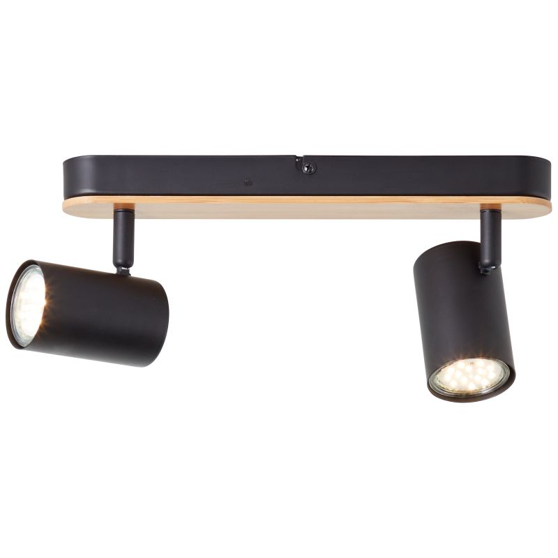 Niels 2 Negro foco de techo De Brilliant - Niels es un foco flexible que puede usarse tanto en el techo como en la pared.