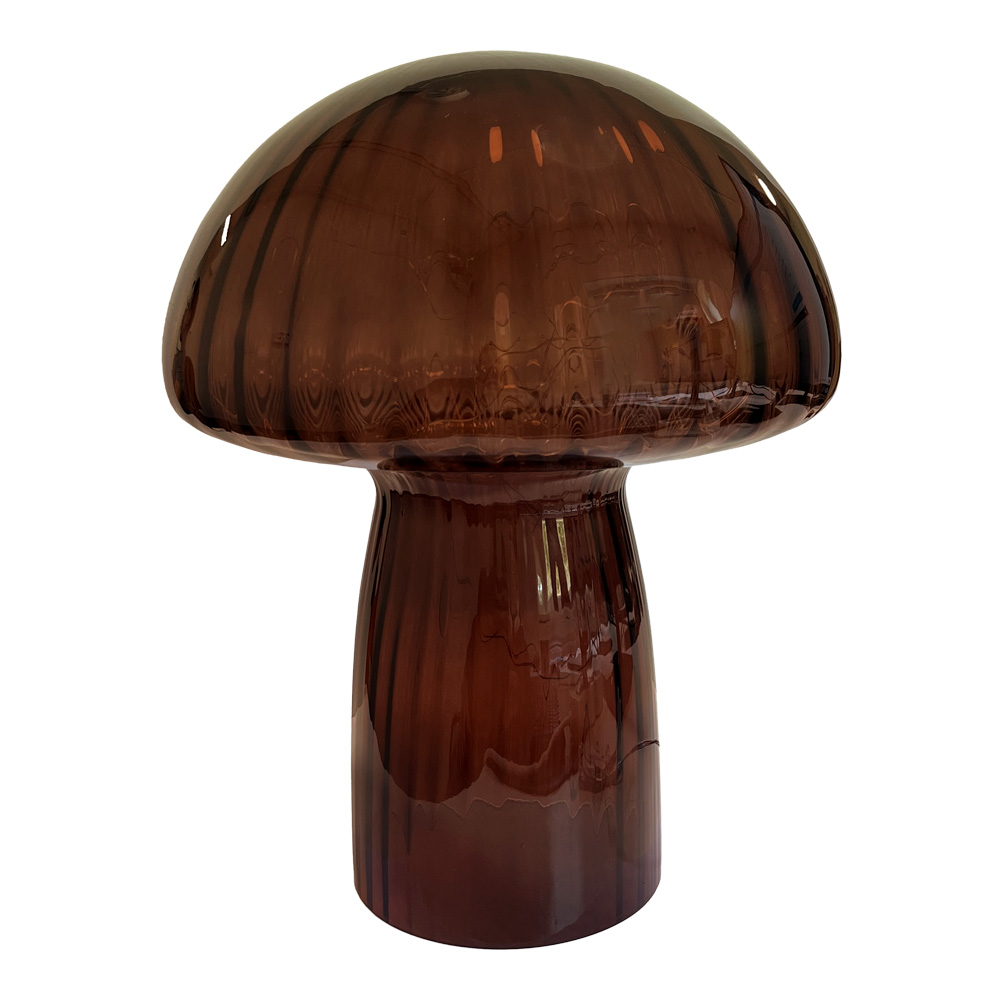 Mushroom 35cm Granate lámpara de mesa De Pixie Design - Est&aacute; equipado con un temporizador y un pr&aacute;ctico regulador de intensidad de 5 niveles para ajustar la luz seg&uacute;n las necesidades, lo que lo hace perfecto tanto como iluminaci&oacute;n de trabajo como como iluminaci&oacute;n acogedora por la noche.