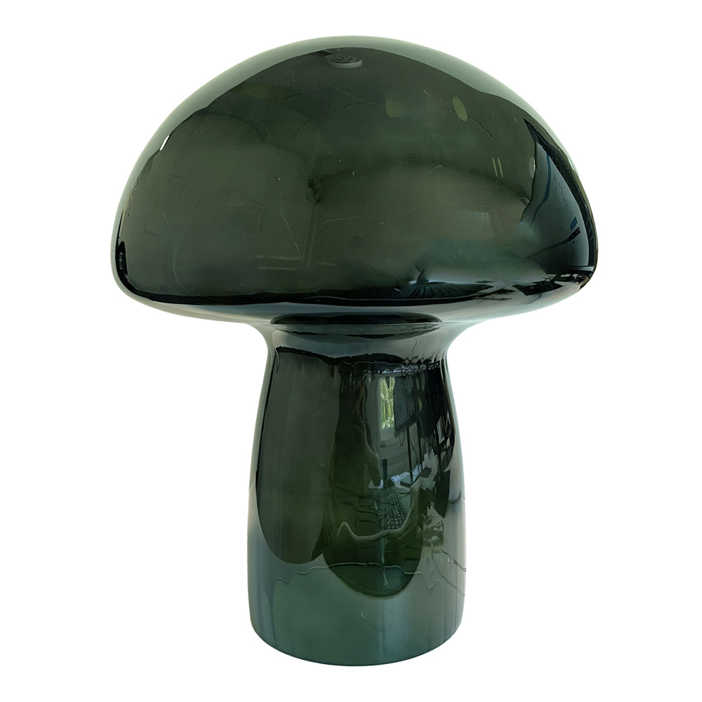 Mushroom 35cm Verde lámpara de mesa De Pixie Design - Est&aacute; equipado con un temporizador y un pr&aacute;ctico regulador de intensidad de 5 niveles para ajustar la luz seg&uacute;n las necesidades, lo que lo hace perfecto tanto como iluminaci&oacute;n de trabajo como como iluminaci&oacute;n acogedora por la noche.