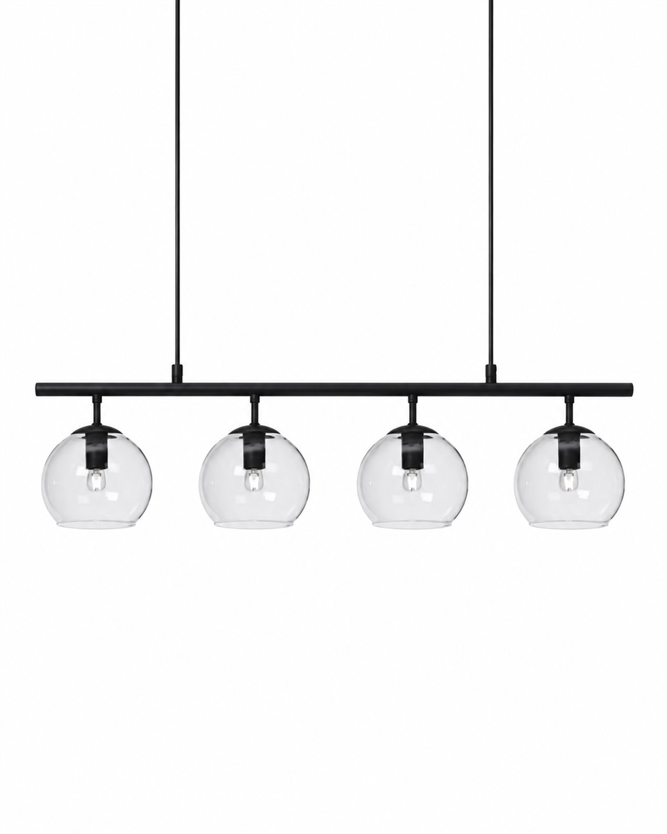 Globi 4 78cm Negro/transparente Lámpas de techo De Nordic Lighting - 