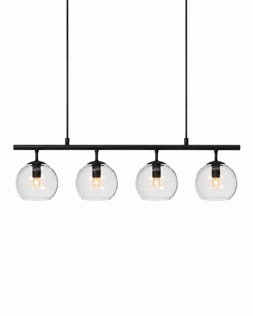 Globi 4 78cm Negro/transparente Lámpas de techo De Nordic Lighting - 