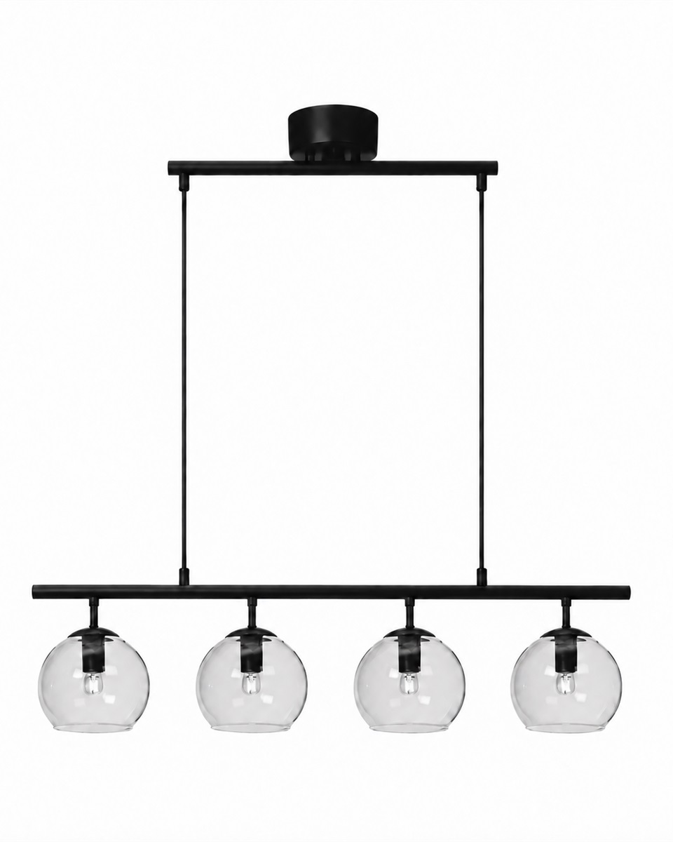Globi 4 78cm Negro/transparente Lámpas de techo De Nordic Lighting - 