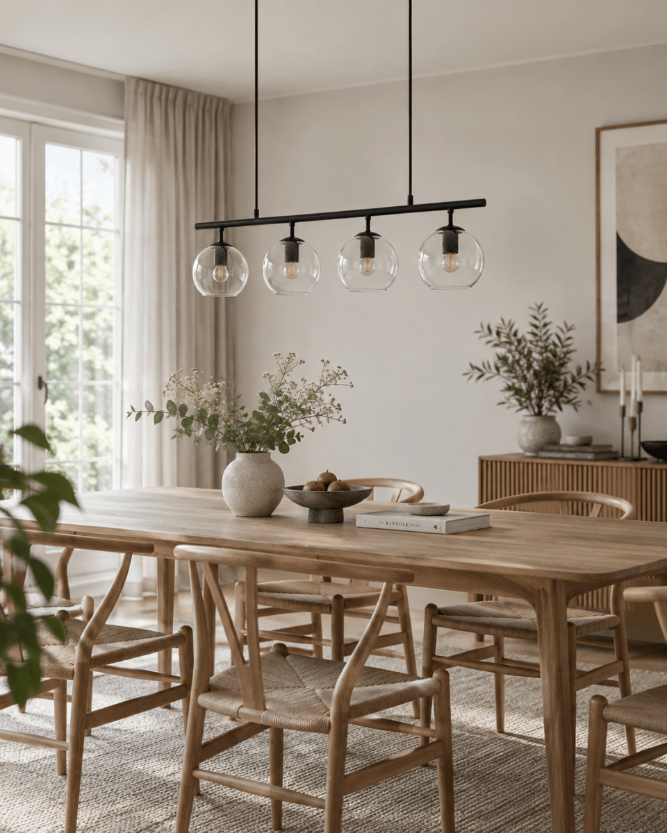 Globi 4 78cm Negro/transparente Lámpas de techo De Nordic Lighting - 