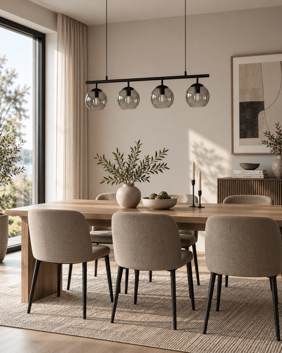 Globi 4 78cm Negro/Ahumado Lámpas de techo De Nordic Lighting - 
