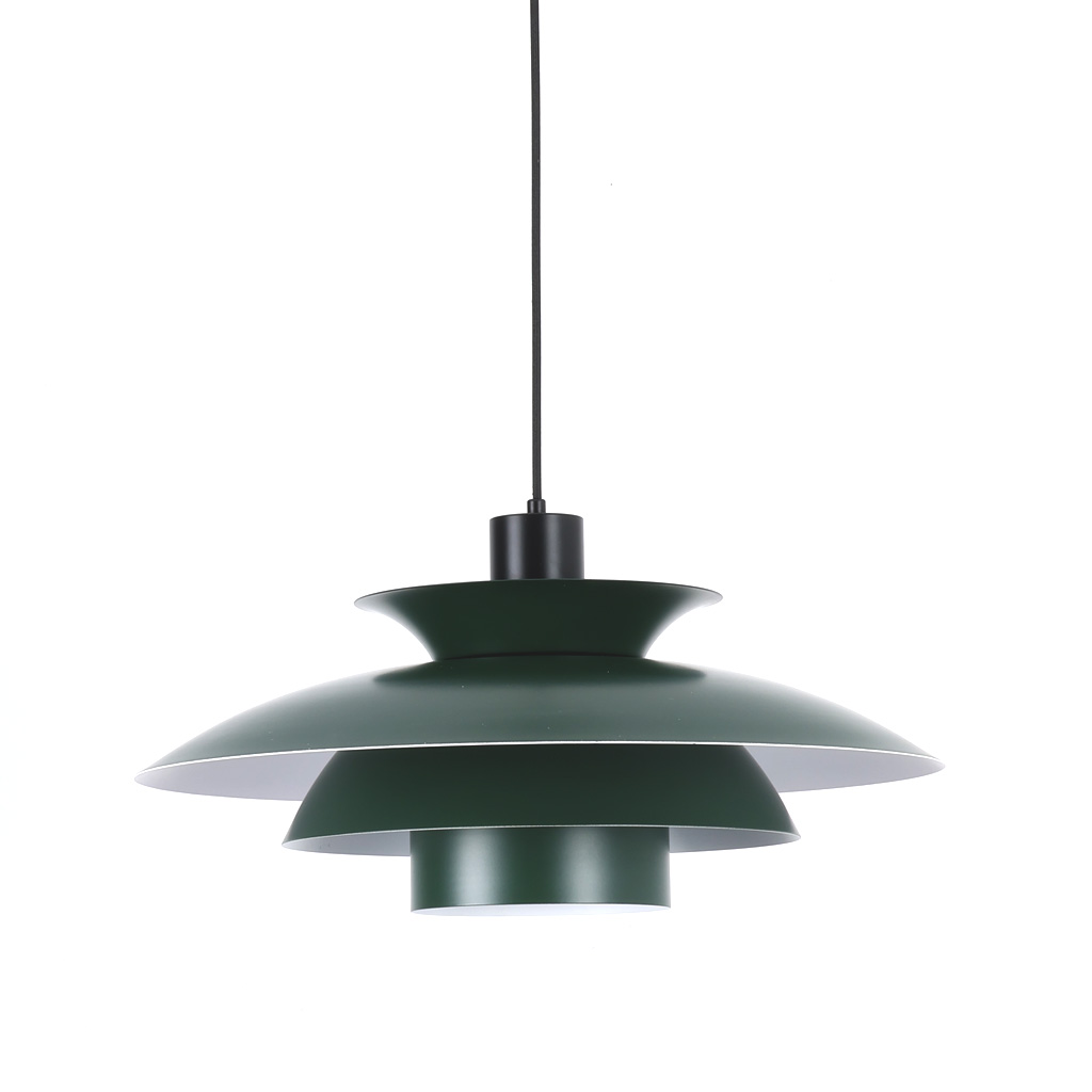 Stealth 2 Ø50 Verde Lámpas de techo De Nordic Lighting - Sus pantallas multicapa proporcionan una luz agradable y focalizada, a la vez que realzan la forma decorativa de la l&aacute;mpara.