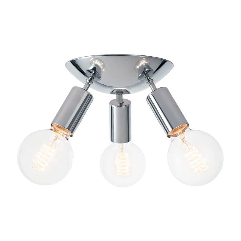 Aten Ø20 Cromo foco de techo De Lampan - Las fuentes de luz abiertas de la l&aacute;mpara proporcionan luz directa y, por lo tanto, son ideales para iluminar &aacute;reas m&aacute;s grandes o crear una iluminaci&oacute;n atmosf&eacute;rica, por ejemplo, en la sala de estar, la cocina o el pasillo.