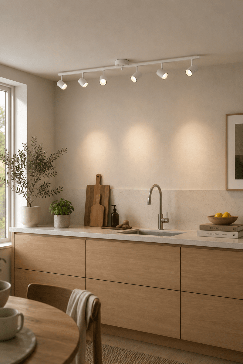 Omega 6 Blanco foco de techo De Nordic Lighting - Col&oacute;calo en el pasillo, la cocina o el dormitorio.