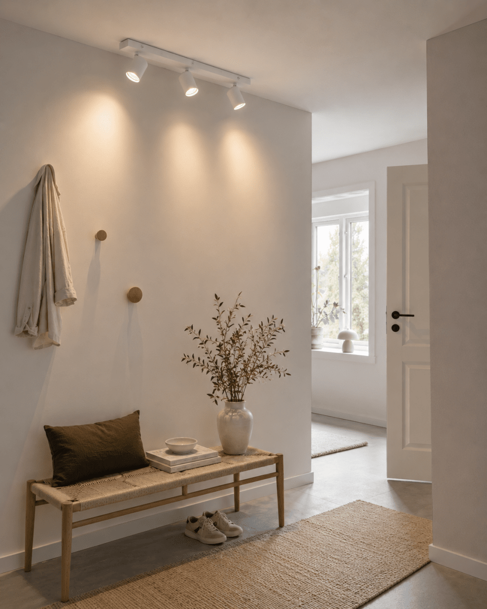 Crux 3 Blanco foco de techo De Nordic Lighting - Col&oacute;calo en el pasillo, la cocina o el dormitorio.