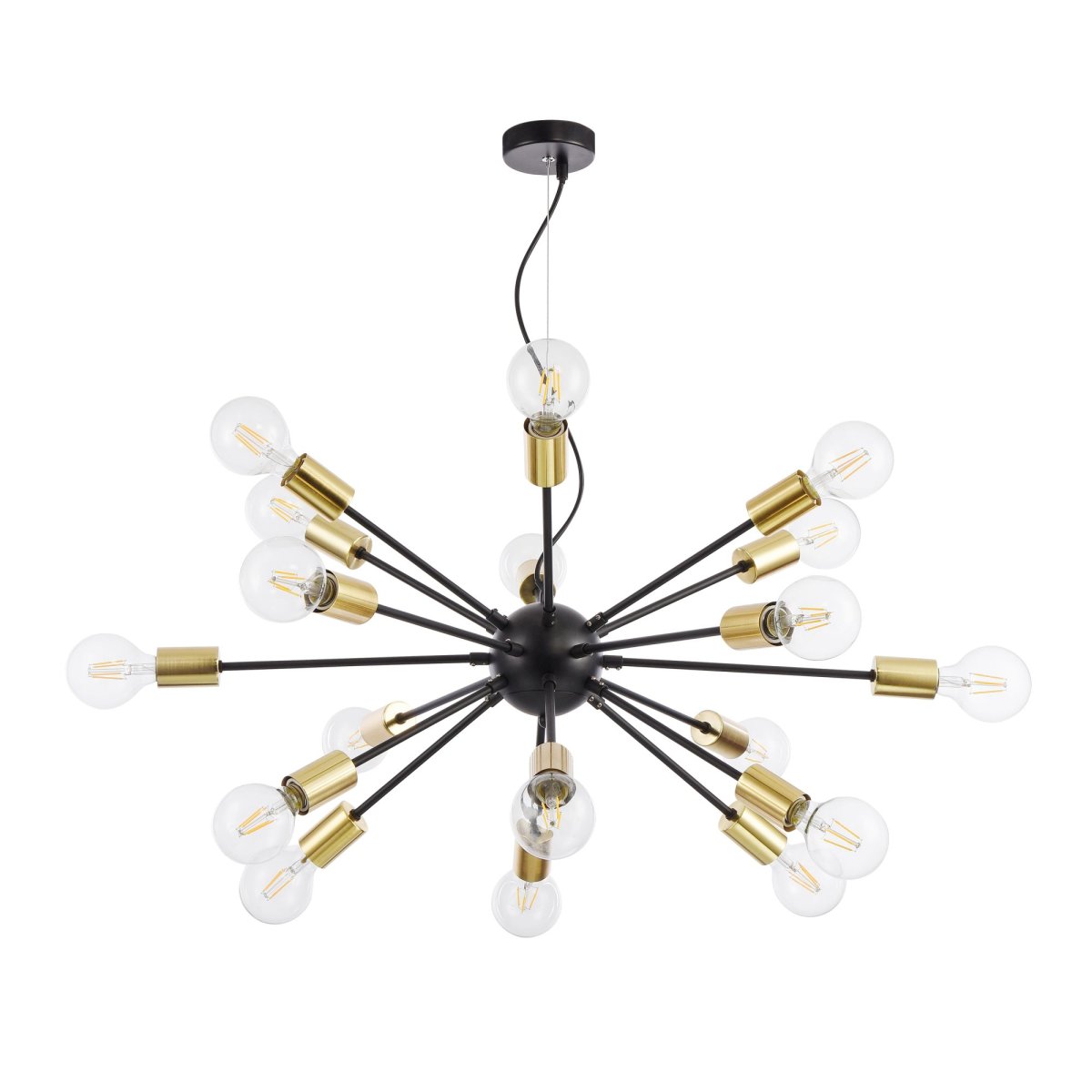Jackson Ø98 Negro Lámpas de techo De Maytoni - Esta llamativa lámpara de techo de estilo industrial es una incorporación audaz y moderna que llevará su hogar al siguiente nivel.