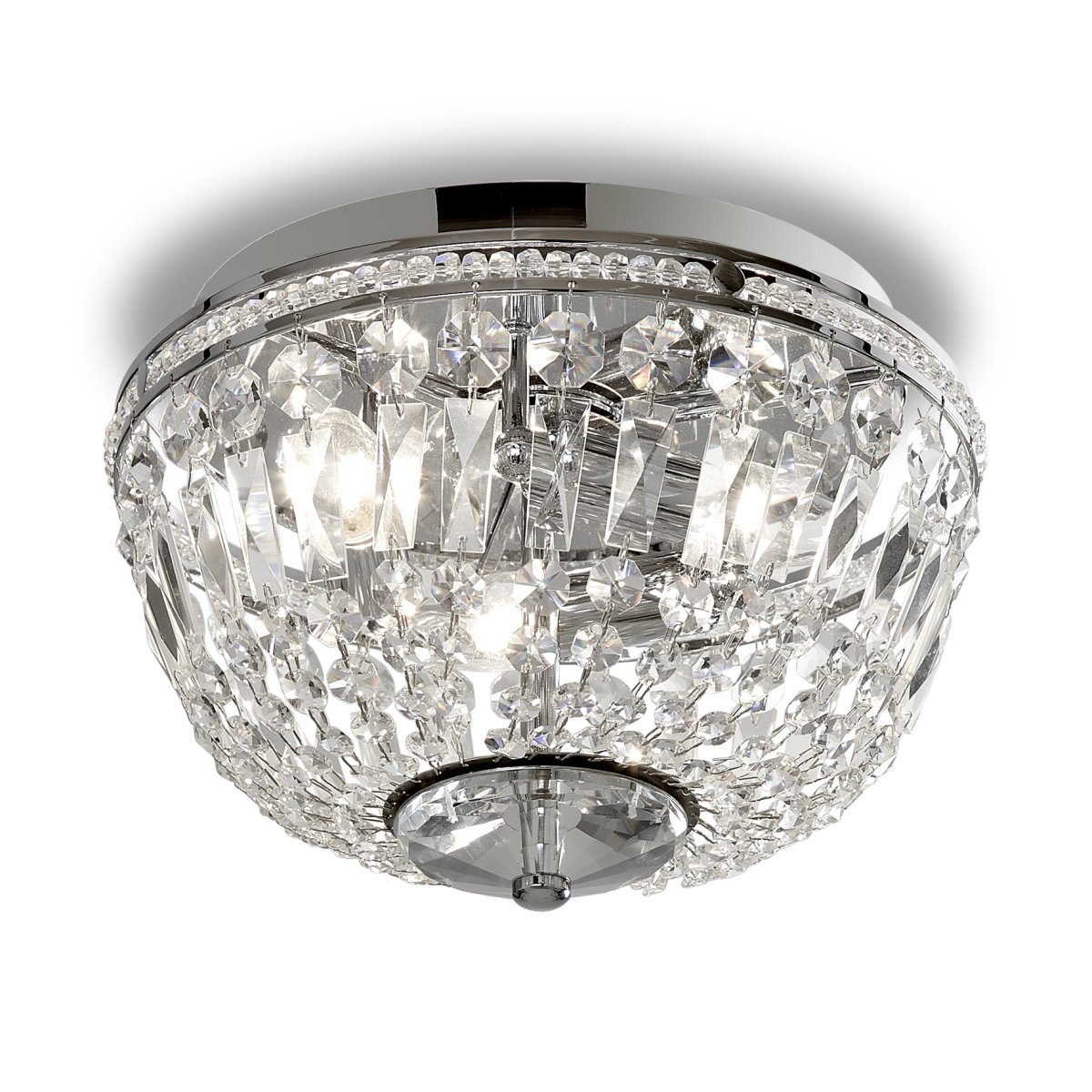 Adelsö Ø33 Cromo lámpara de baño De Armaturhantverk - El marco cromado y el diseño detallado de esta lámpara de techo la convierten en un elemento llamativo que combina lujo y funcionalidad.