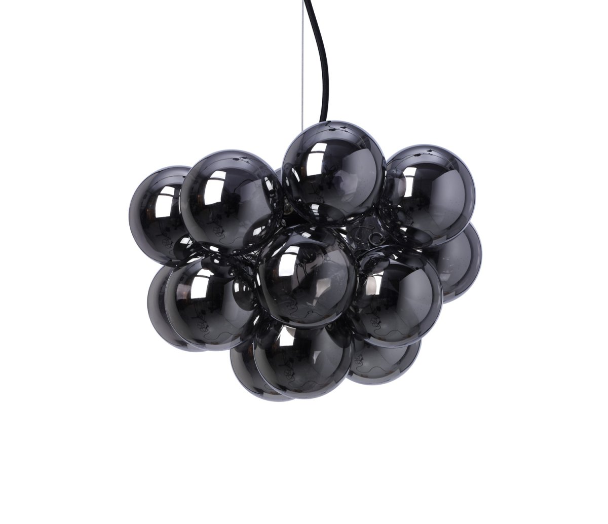 Monaco Ø40 Color humo Lámpas de techo De Lampan - En el centro de la l&aacute;mpara hay cuatro fuentes de luz que, al encenderse, proporcionan una luz suave y agradable a trav&eacute;s de las c&uacute;pulas de cristal.