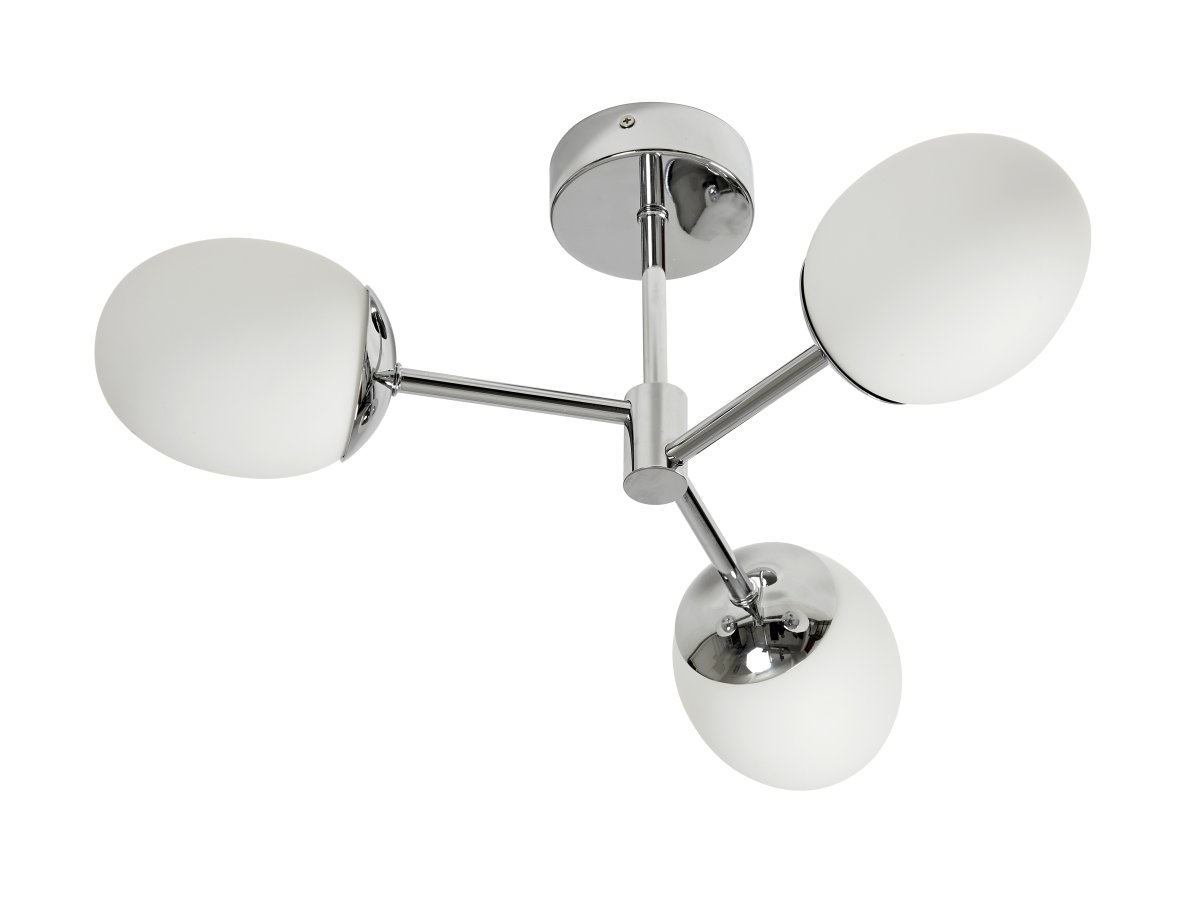 Klasen Ø47 Cromo lámpara de baño De Armaturhantverk - Esta moderna lámpara de techo para baño con tres fuentes de luz ofrece una combinación perfecta de funcionalidad y estilo.