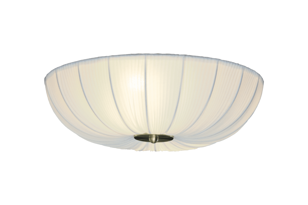 Lady Ø45 Blanco plafón De Aneta Lighting - La l&aacute;mpara de mesa "Lady" cautiva con su forma suave y elegante, donde la tela abraza delicadamente la estructura met&aacute;lica.