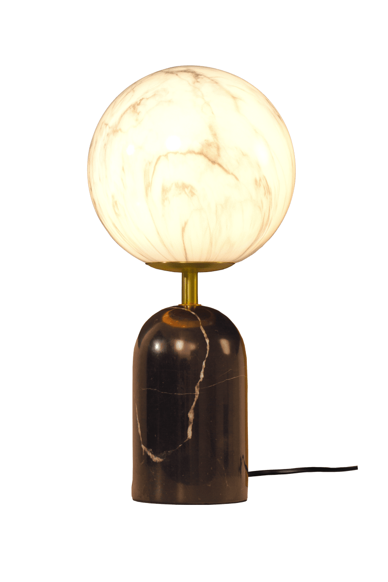 Pierre 42cm En blanco y negro lámpara de mesa De Aneta Lighting - Pierre encaja a la perfecci&oacute;n en una mesa auxiliar, un escritorio o junto a una ventana.