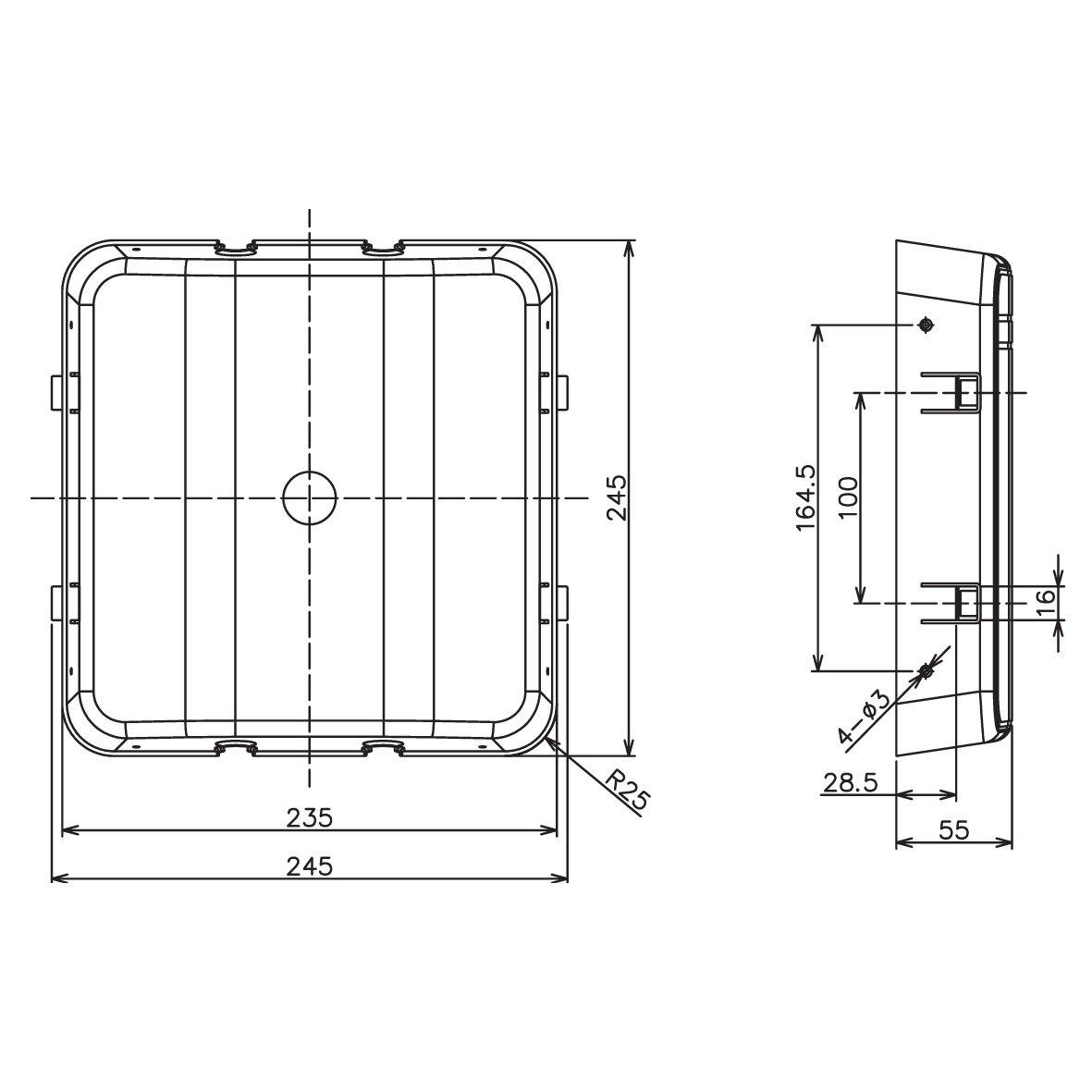 Caja de protección Negro De Designlight - &nbsp;Carcasa protectora para luces LED empotrables fabricada en poliamida PA6 autoextinguible, homologada para su instalaci&oacute;n en materiales aislantes.