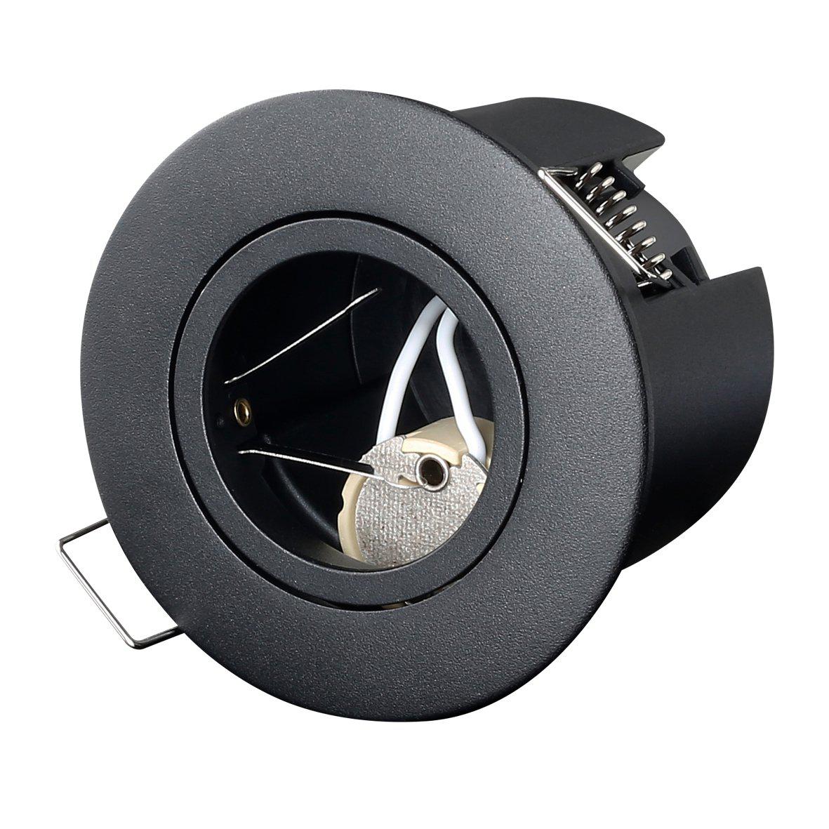 Tenny Aro decorativo Negro De Designlight - Cubierta decorativa en negro mate que permite reemplazar el frontal de la luminaria "Tenny".