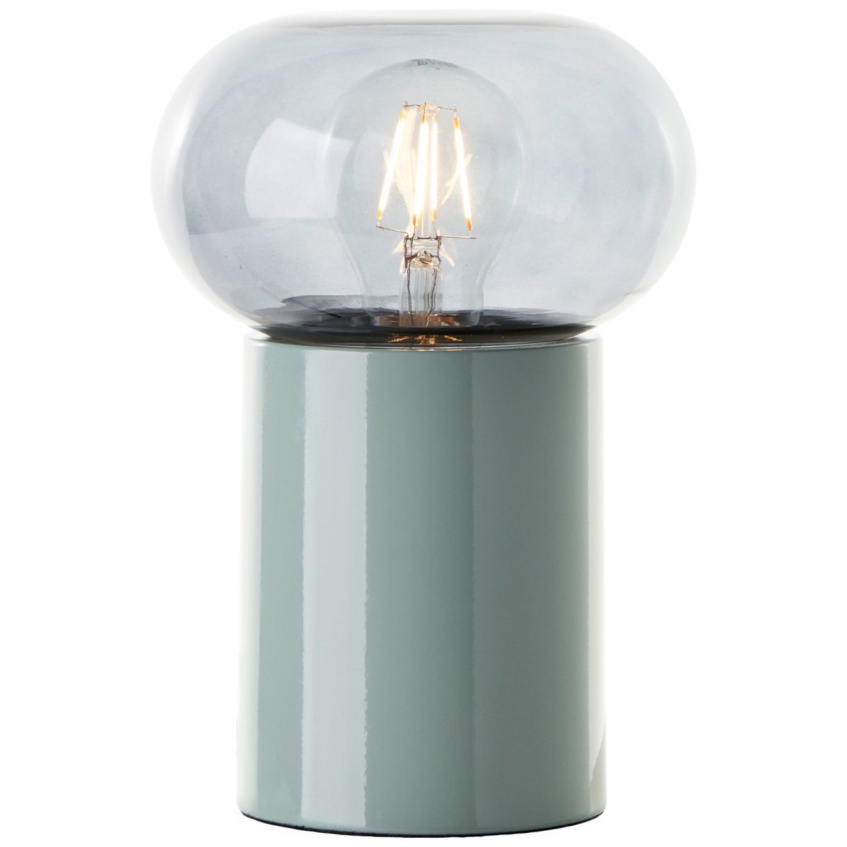 Knut 22cm Verde lámpara de mesa De Brilliant - Esta elegante l&aacute;mpara de mesa combina metal y cristal en un dise&ntilde;o moderno y decorativo.