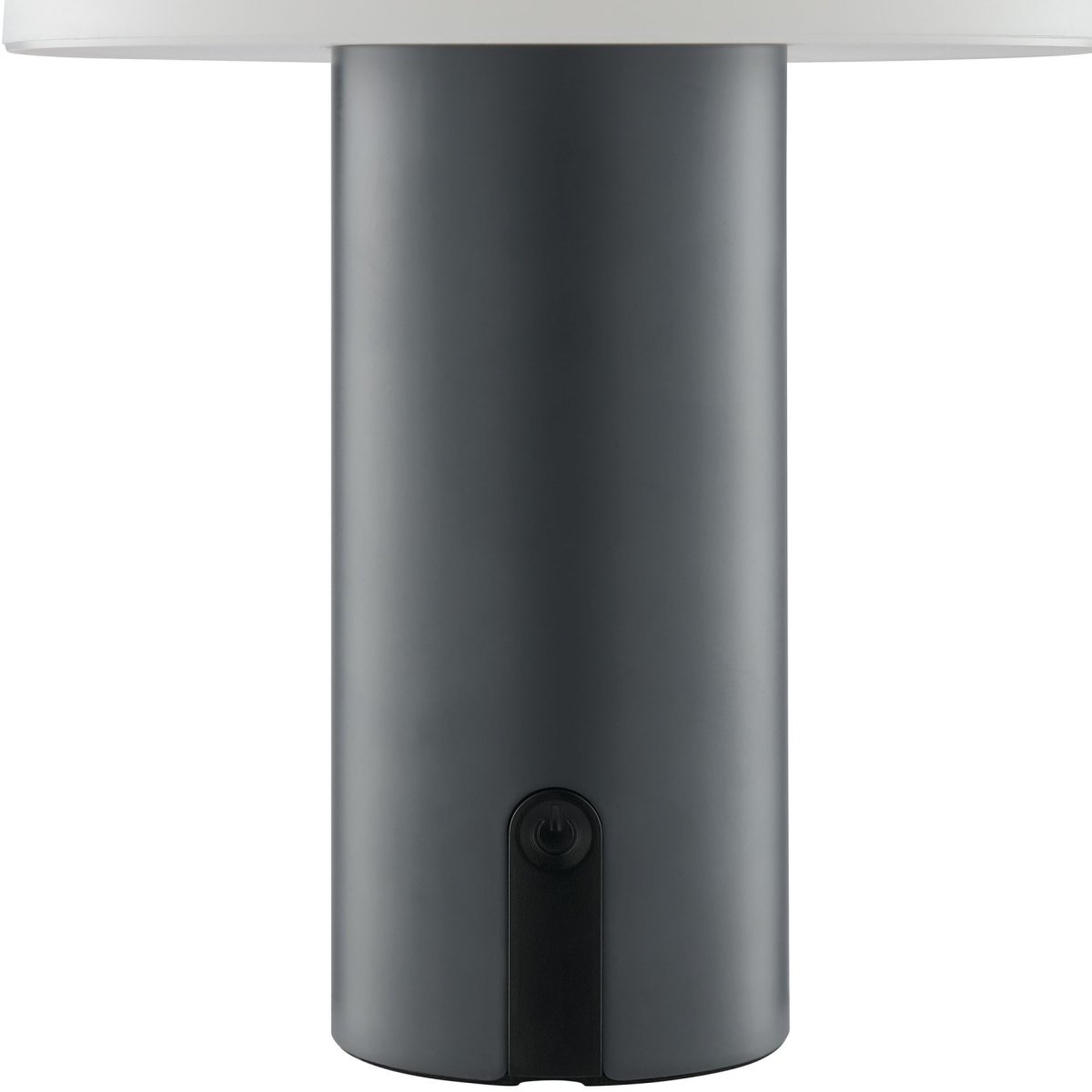 Mattis 20cm Gris portátil De Brilliant - Su base de metal gris y su pantalla de pl&aacute;stico blanco crean un estilo atemporal y elegante que se integra a la perfecci&oacute;n en cualquier ambiente.