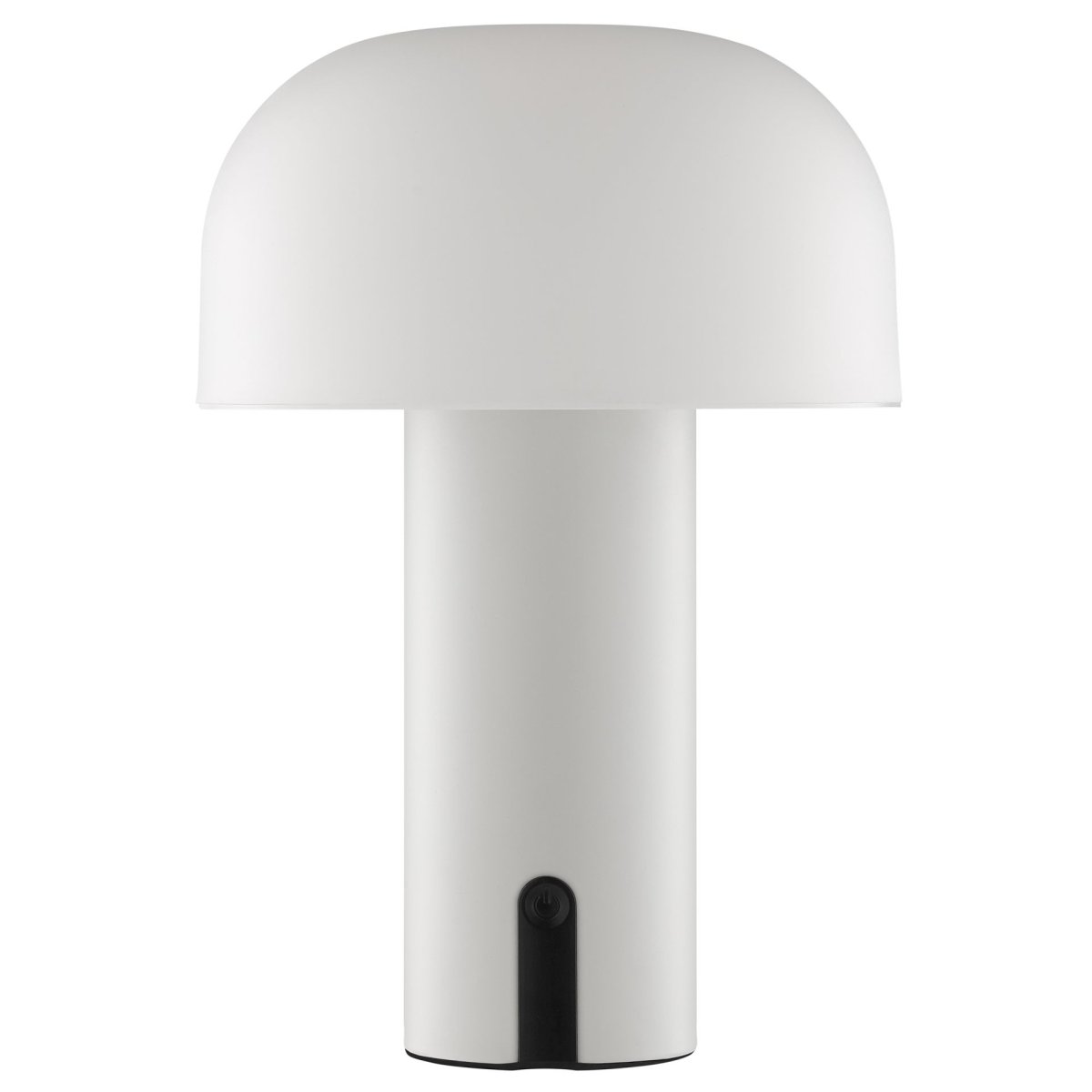 Mattis 20cm Blanco cremoso portátil De Brilliant - Su base de metal blanco crema y su pantalla de pl&aacute;stico blanco crean un estilo atemporal y elegante que se integra a la perfecci&oacute;n en cualquier ambiente.