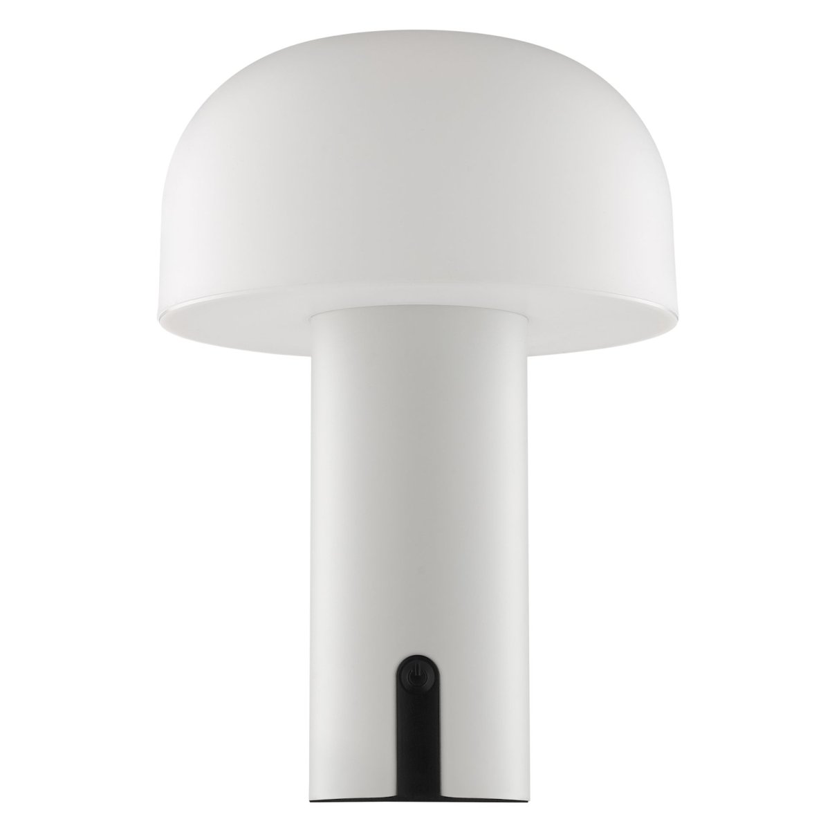 Mattis 20cm Blanco cremoso portátil De Brilliant - Su base de metal blanco crema y su pantalla de pl&aacute;stico blanco crean un estilo atemporal y elegante que se integra a la perfecci&oacute;n en cualquier ambiente.