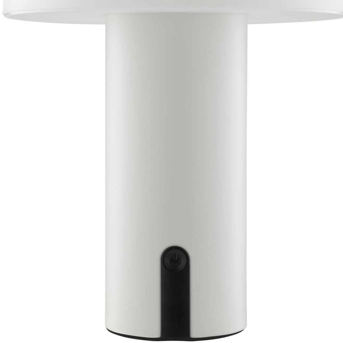 Mattis 20cm Blanco cremoso portátil De Brilliant - Su base de metal blanco crema y su pantalla de pl&aacute;stico blanco crean un estilo atemporal y elegante que se integra a la perfecci&oacute;n en cualquier ambiente.