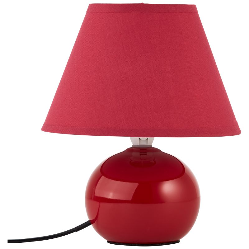 Primo 23cm ROJO lámpara de mesa De Brilliant - Lámpara de mesa decorativa con un diseño elegante y sencillo, perfecta como lámpara de noche o como iluminación de acento en el salón.