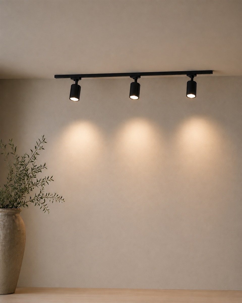 Forma 3-set Negro De Nordic Lighting - Juego completo de rieles y focos de Nordic Lighting.