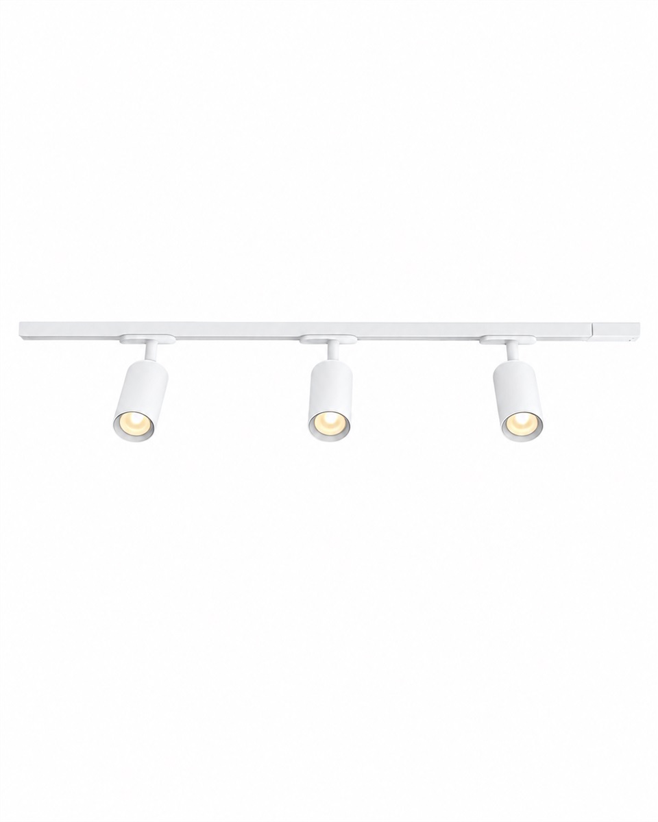 Forma 3-set Blanco De Nordic Lighting - Juego completo de rieles y focos de Nordic Lighting.