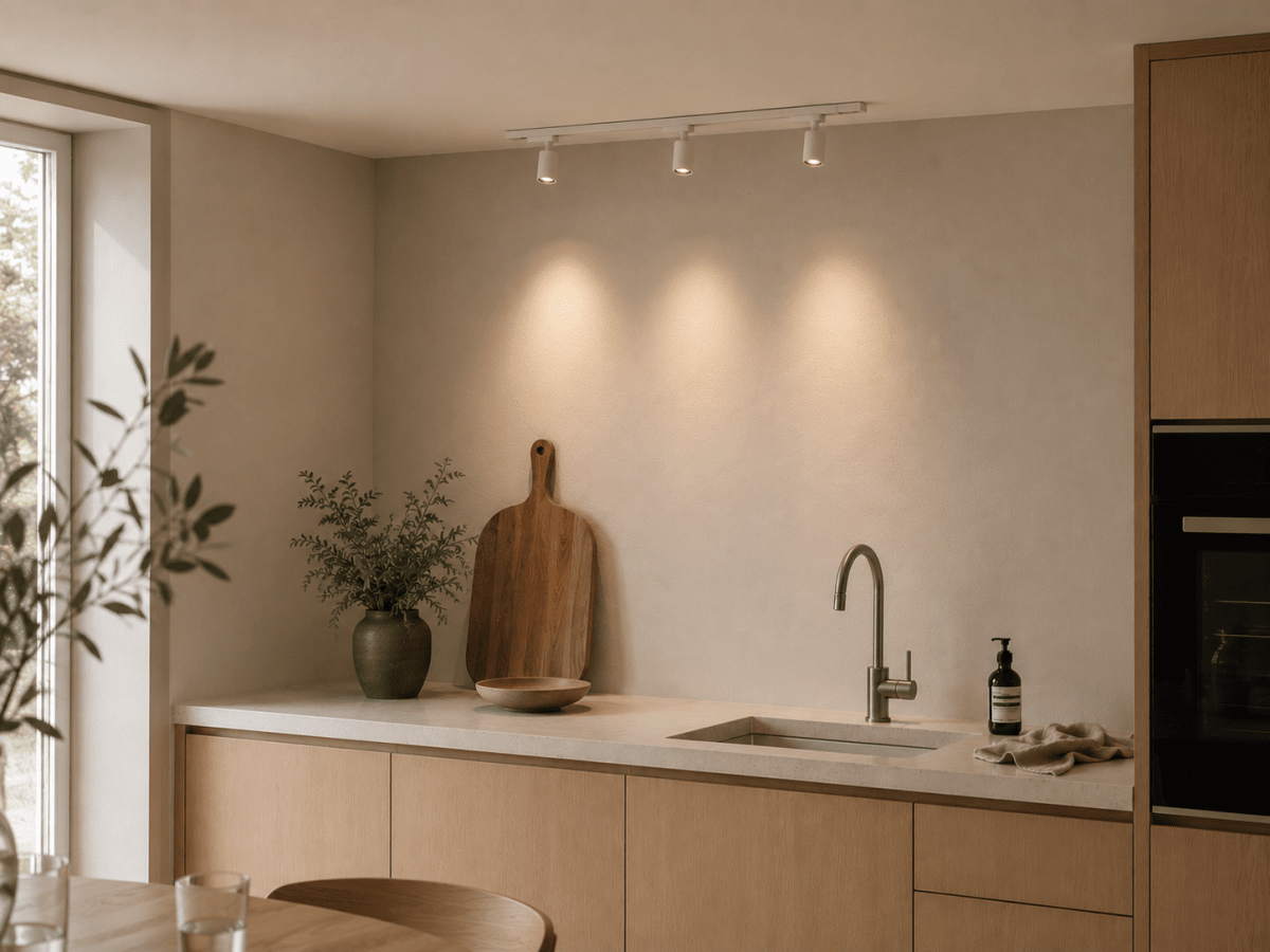 Forma 3-set Blanco De Nordic Lighting - Juego completo de rieles y focos de Nordic Lighting.