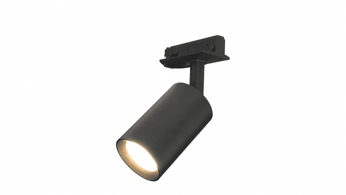 Forma spot Negro De Nordic Lighting - Los focos se pueden insertar en el riel seg&uacute;n sea necesario y la direcci&oacute;n de la luz se puede ajustar.